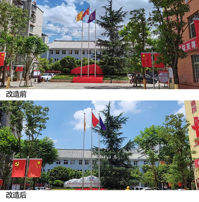 公司架空線纜入地改造順利完成